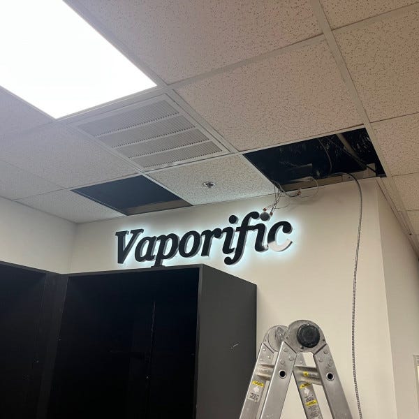2023 08 10 Dimensional Wall Logo Backlit LED Vaporific