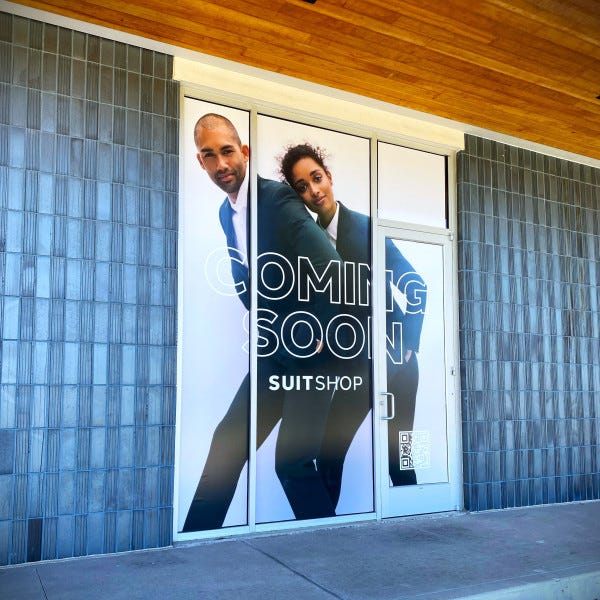 opaque blackout storefront window vinyl full coverage