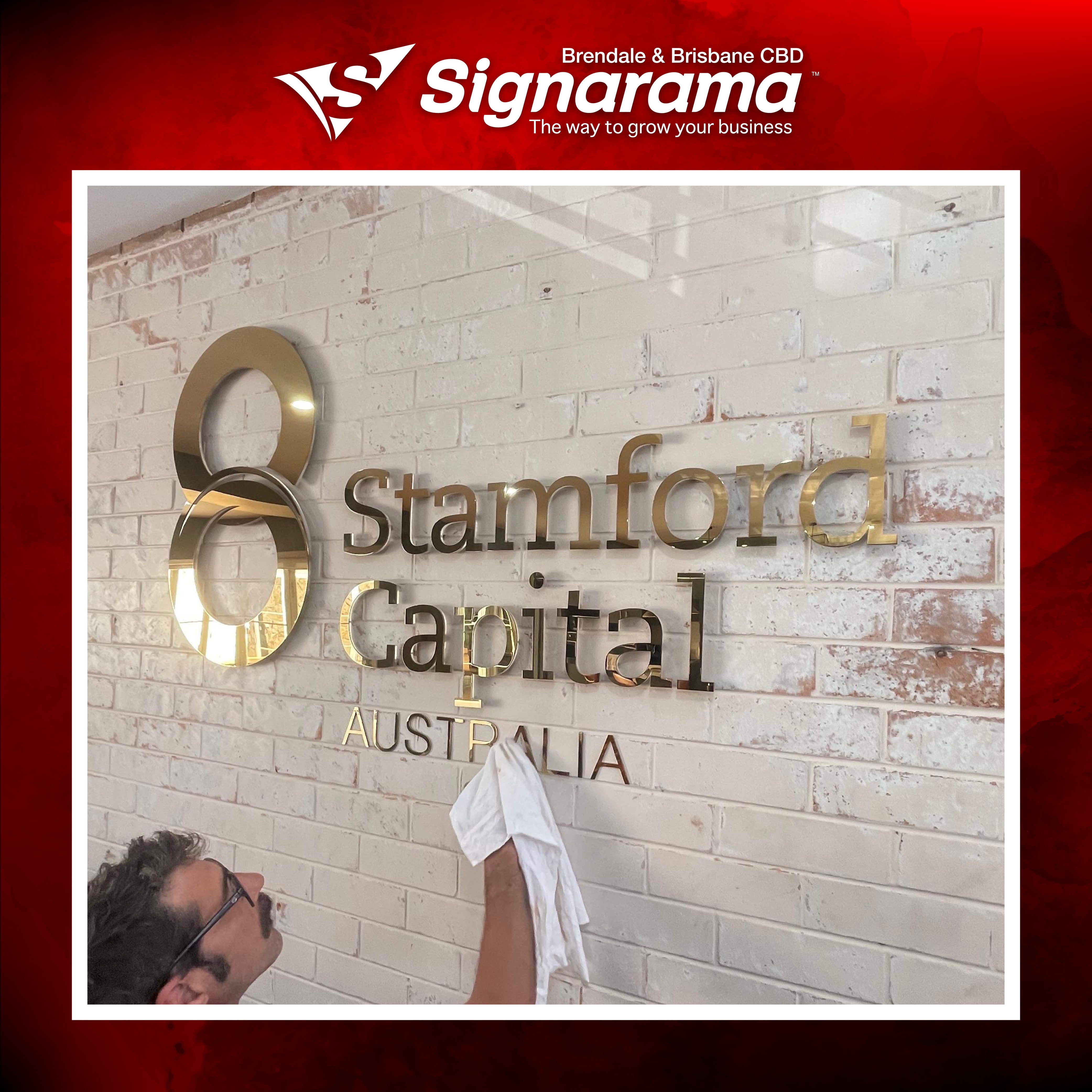 Gold Class Signage for Stamford Capital