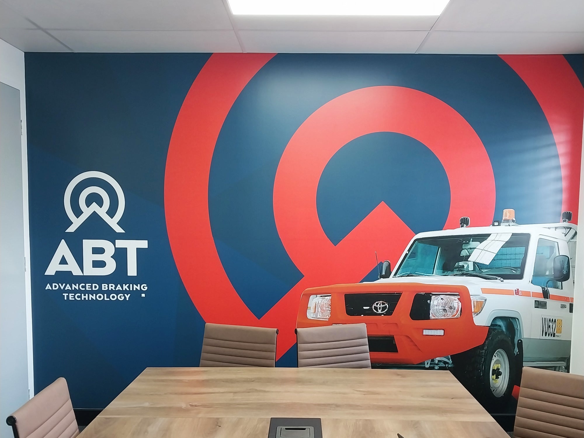 Advanced Braking Technology Building Signage
