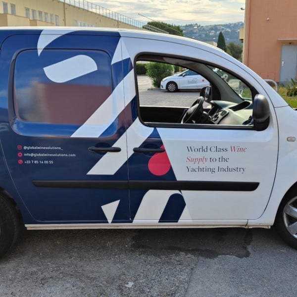 Marquage utilitaire en semi-covering pour Global Wine Solutions