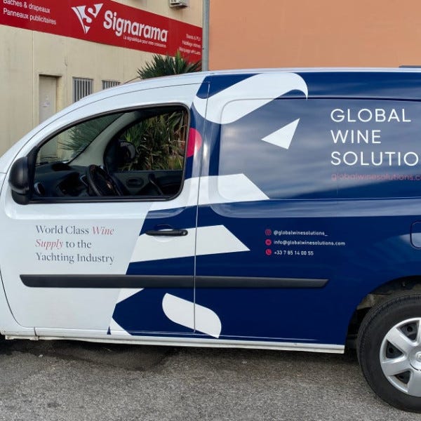 Marquage utilitaire en semi-covering pour Global Wine Solutions