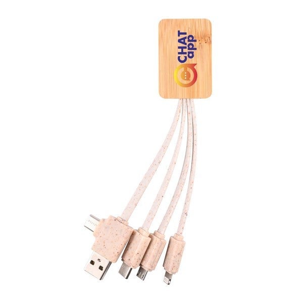 Custom Oracle Square Bamboo Charging Cable