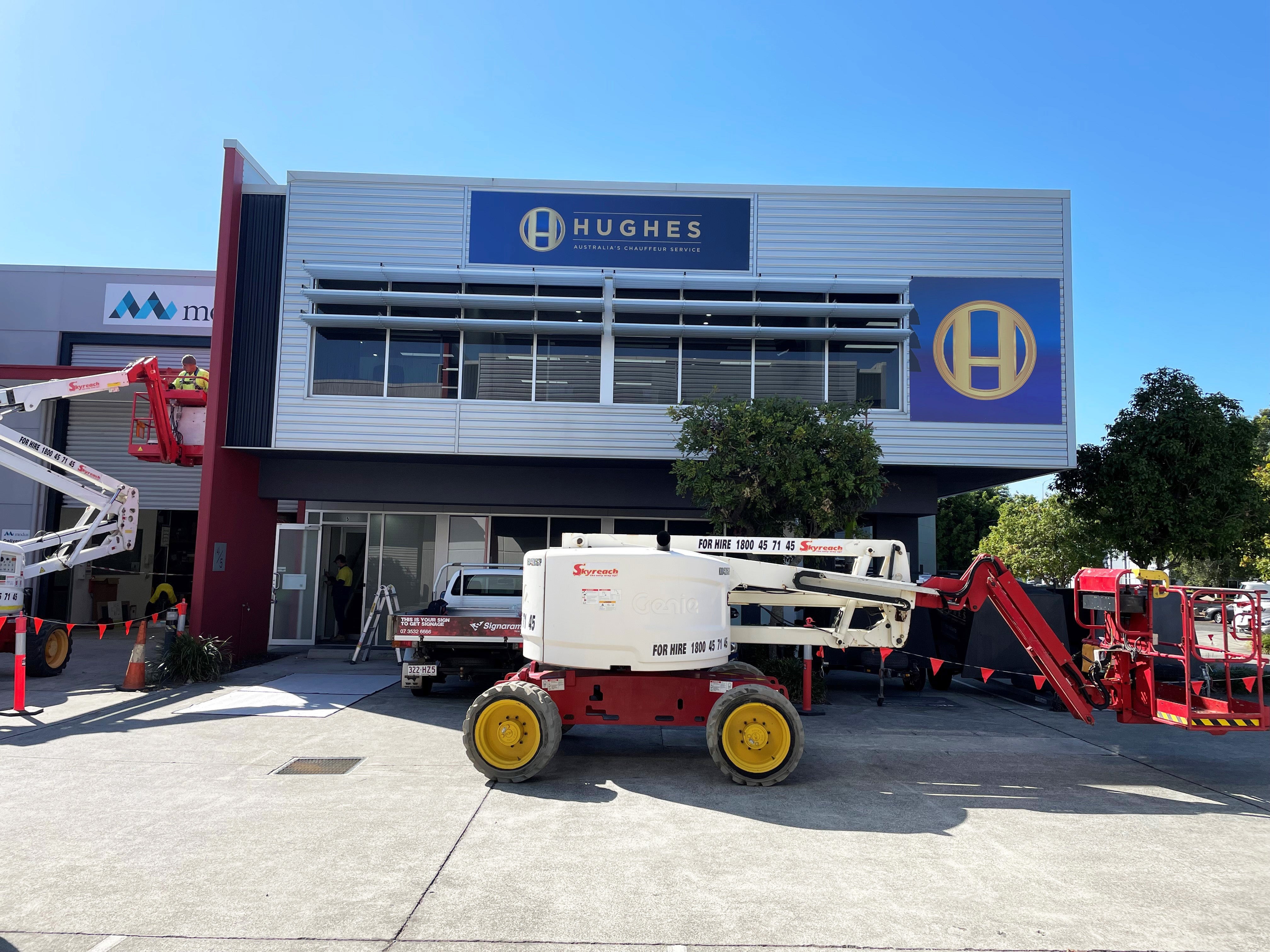 Hughes Australia stop traffic with new signage