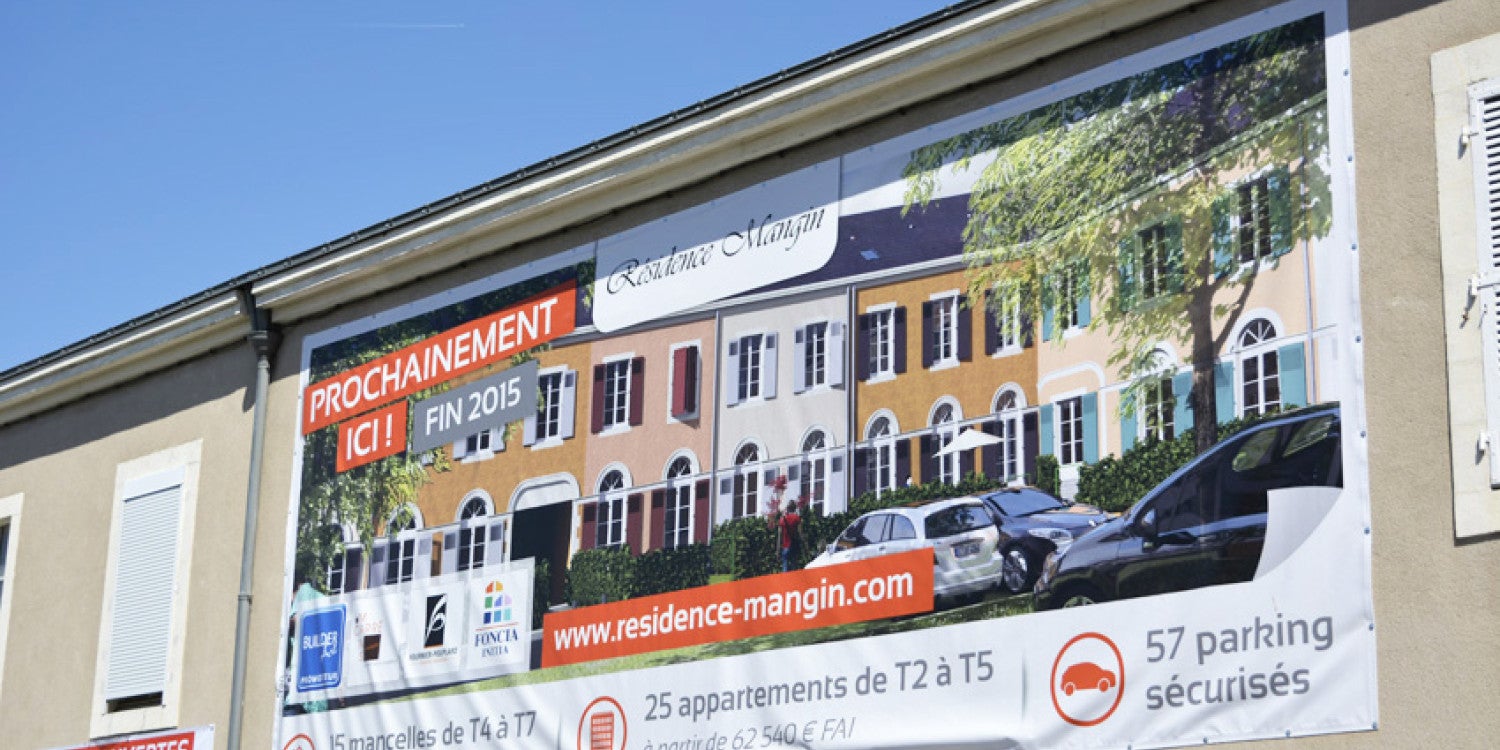 Bâche tendue grand format