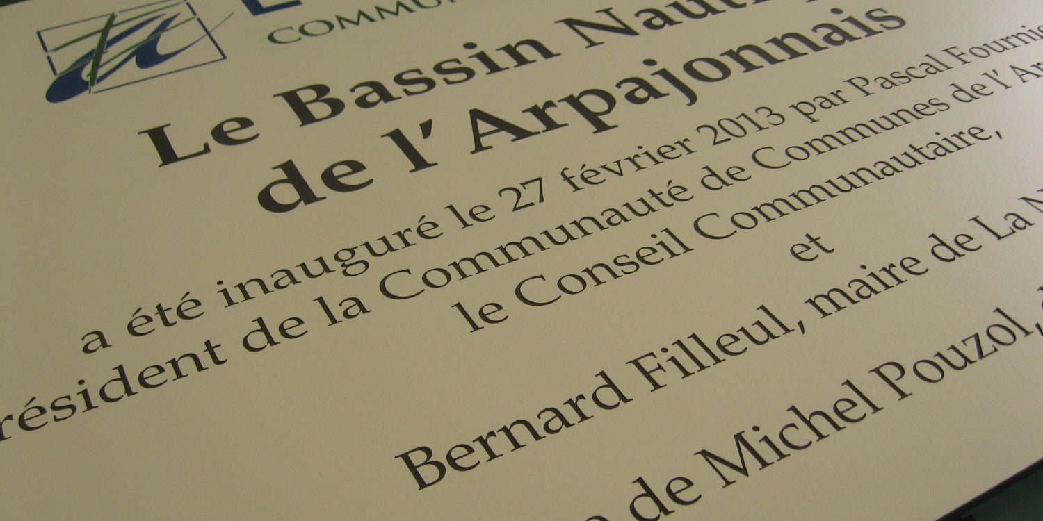 Plaque Gravée
