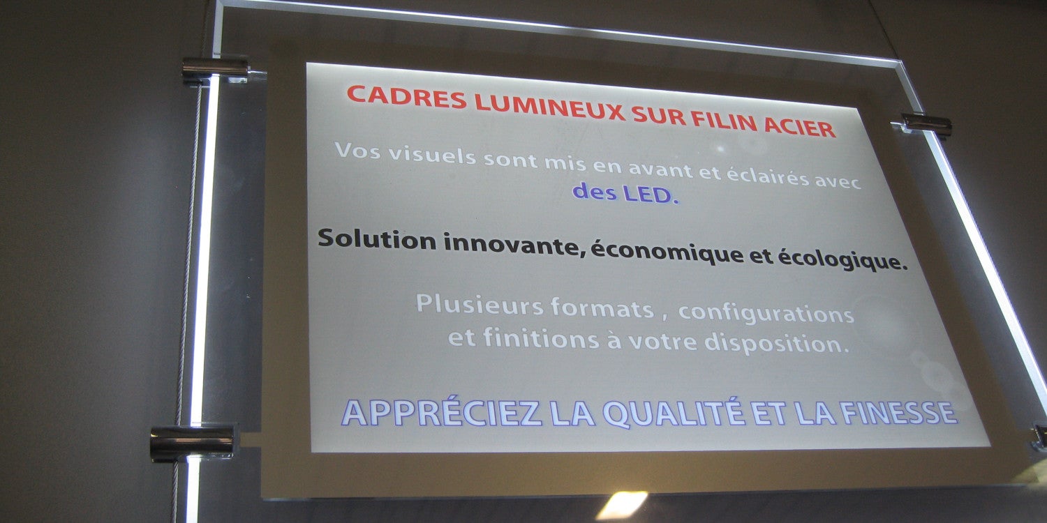 Cadre Lumineux Vitrines