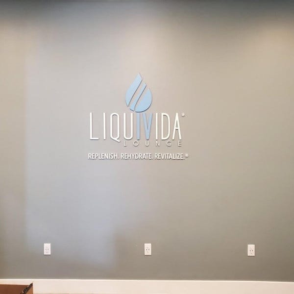 Stud mounted 3d letters and logo