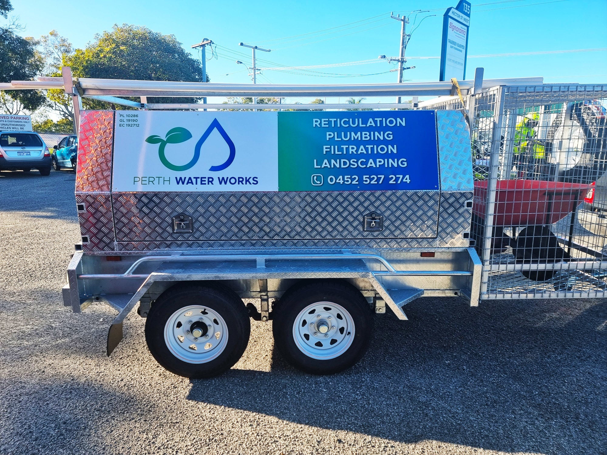 Perth Water Works Trailer Signage