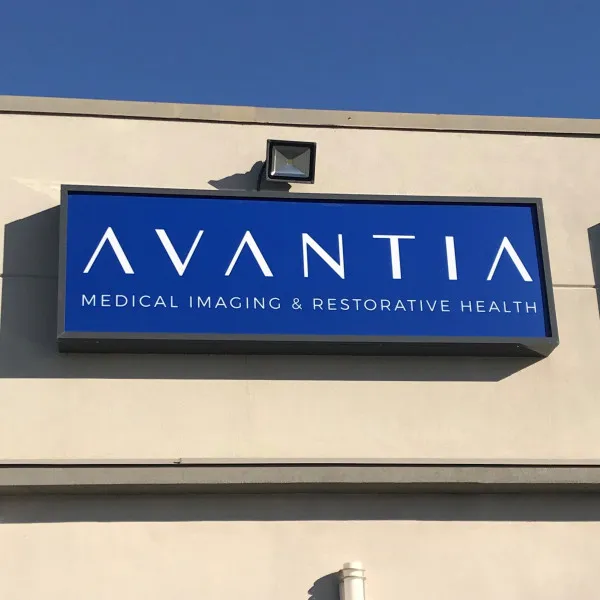 Back lit sign with 1 colour vinyl