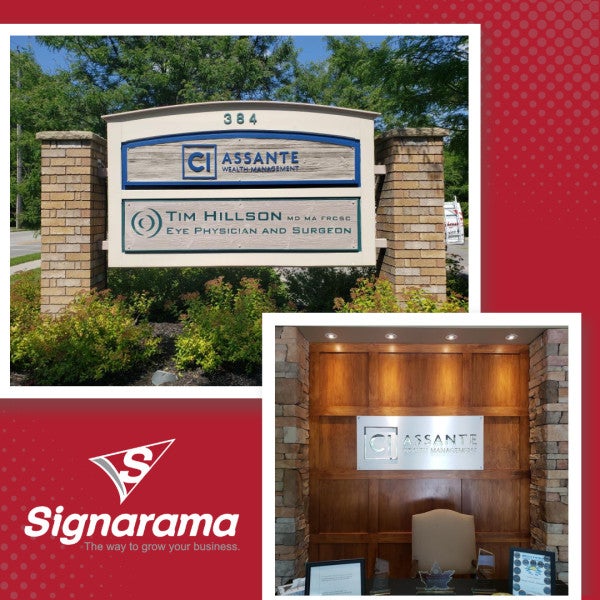 Cohesive signage for Assante Wealth Management