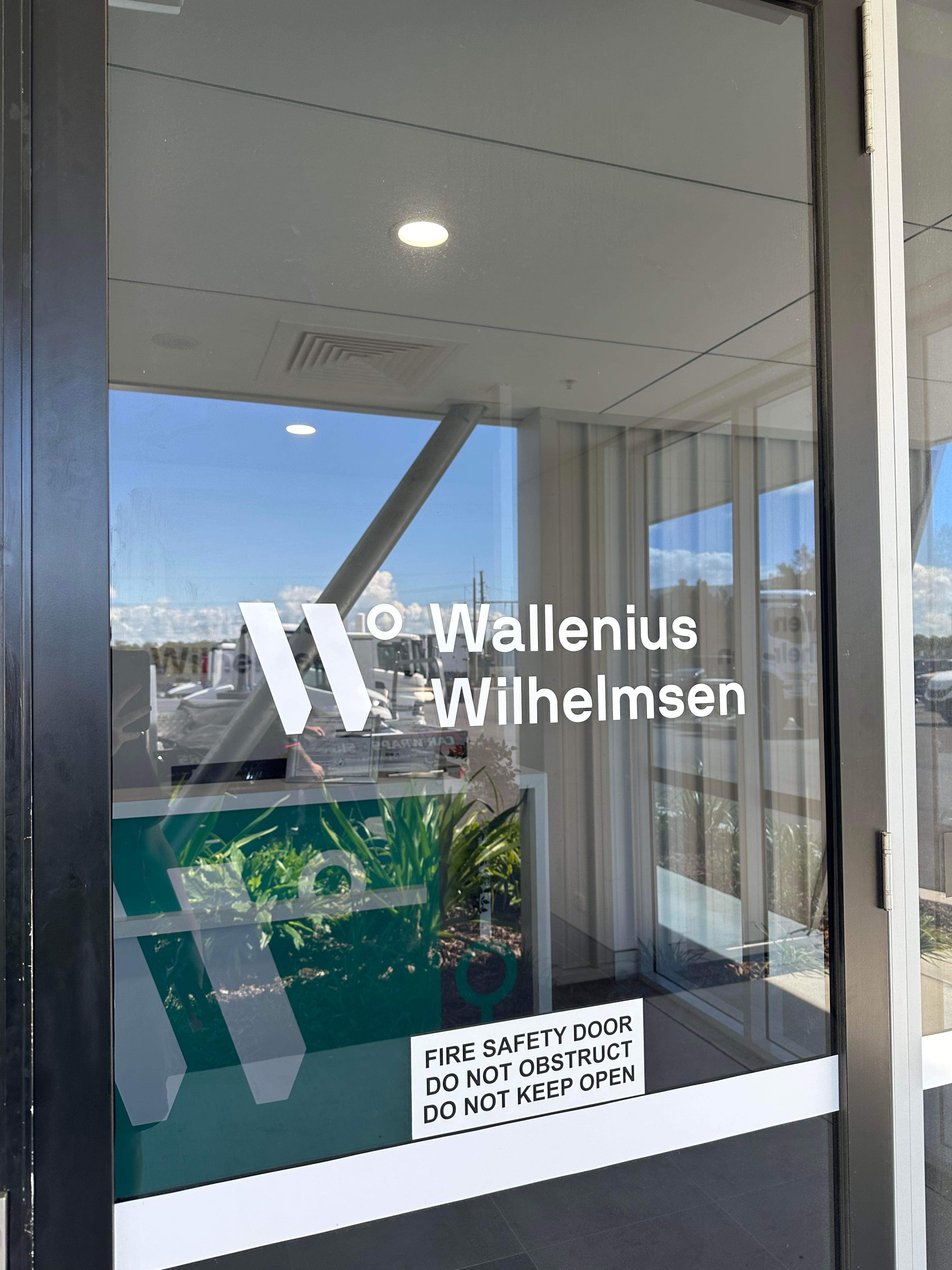 Building and Reception Signs for Wallenius Wilhelsmen
