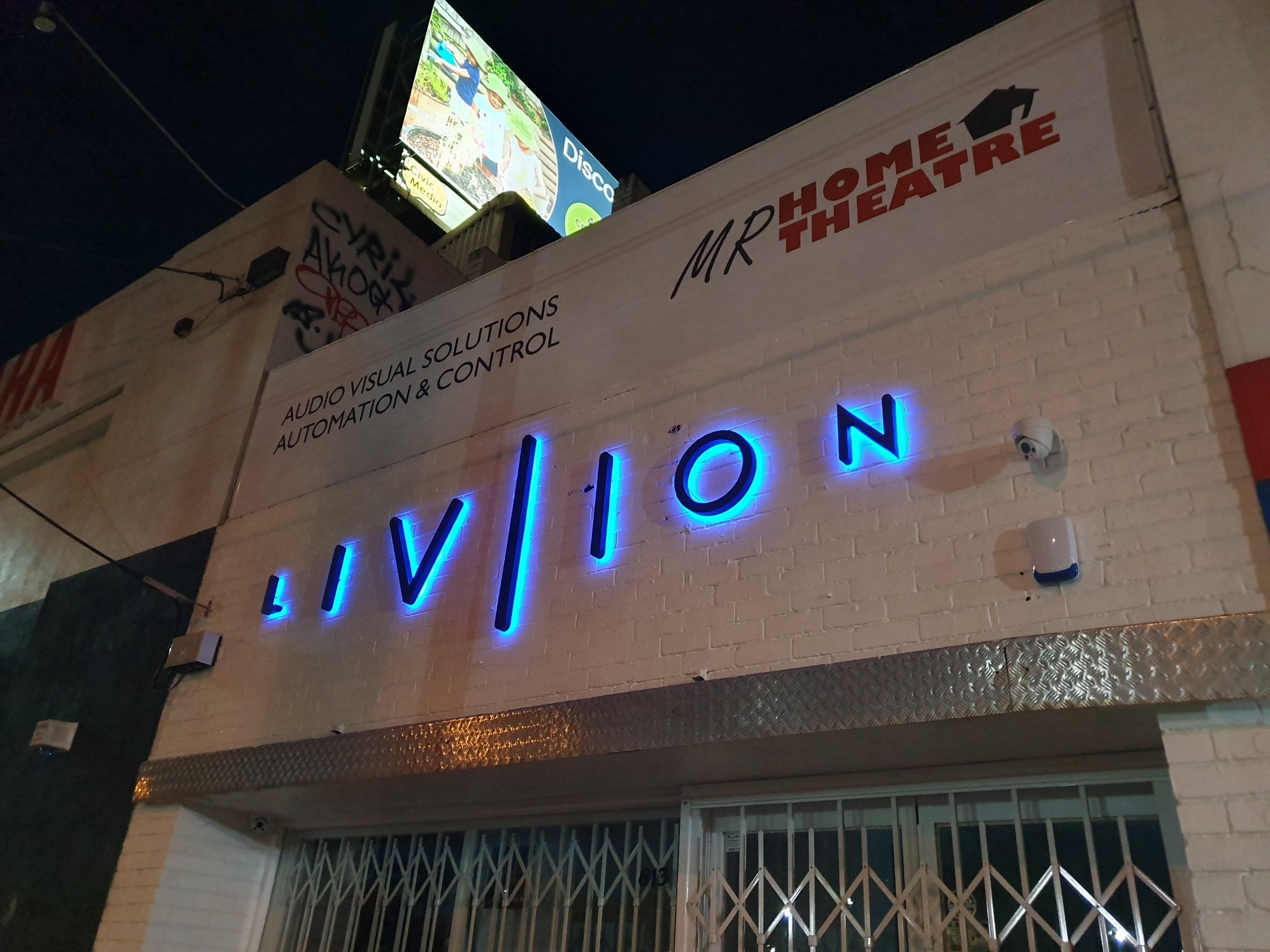 Colour-Changing LED Sign for LIVIION
