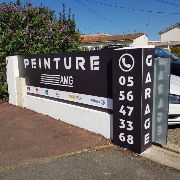 Habillage totem et panneaux - Signarama Bordeaux Sud