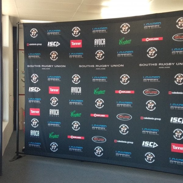 Media wall set up for a client within the Signarama store