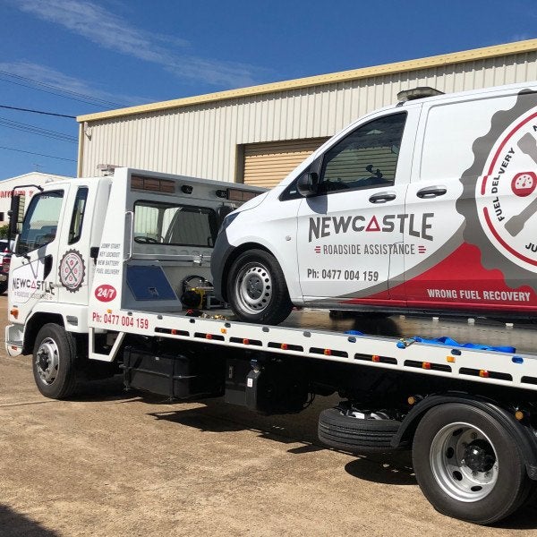 Reflective Vehicle Signage for a truck and van. The reflectiveness makes these brands stand out from the others on the road.
