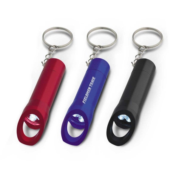 Custom Flashlight Bottle Opener Key Ring