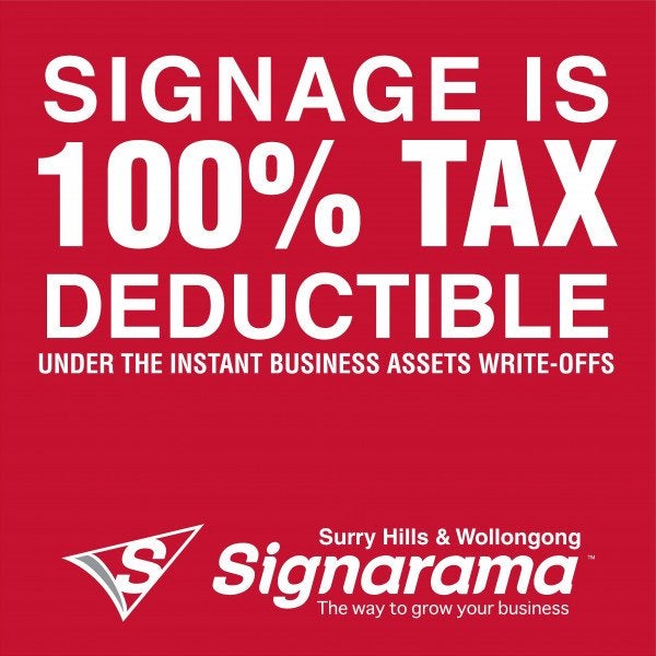signage is tax deductible