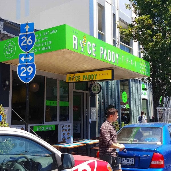 Rice Paddy Thai Fascia and Shopfront Signage