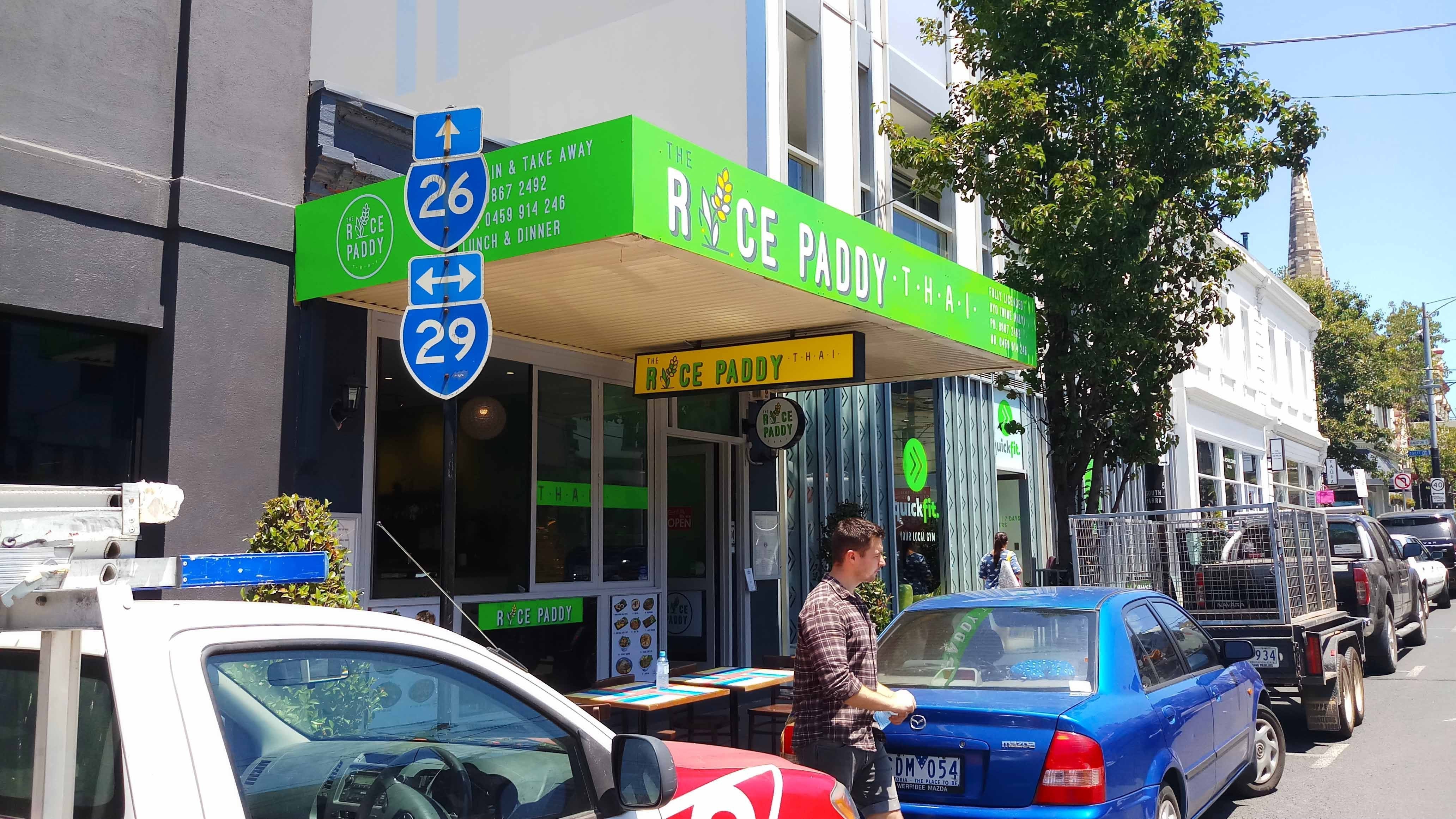 Rice Paddy Thai Fascia and Shopfront Signage