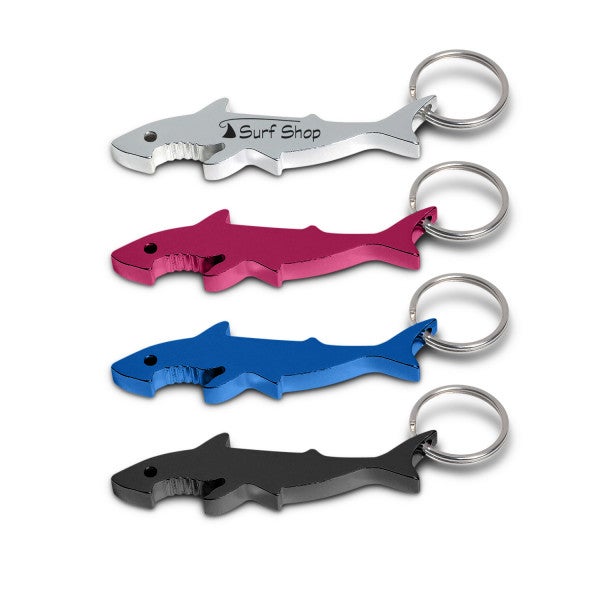Custom Shark Bottle Opener Key Ring