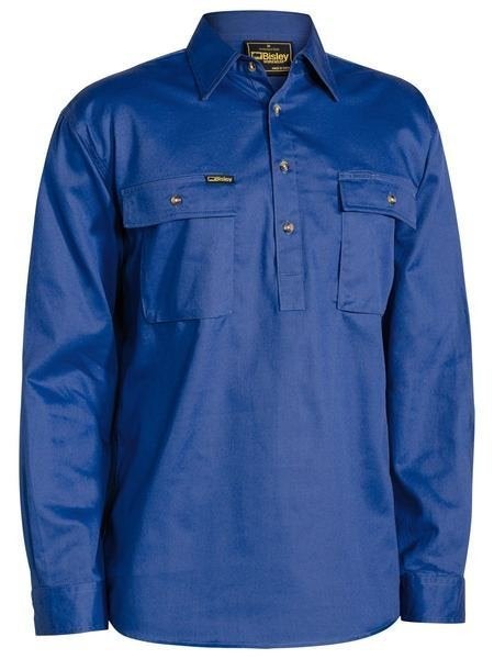 Bisley Closed Front Cotton Drill Shirt L/S