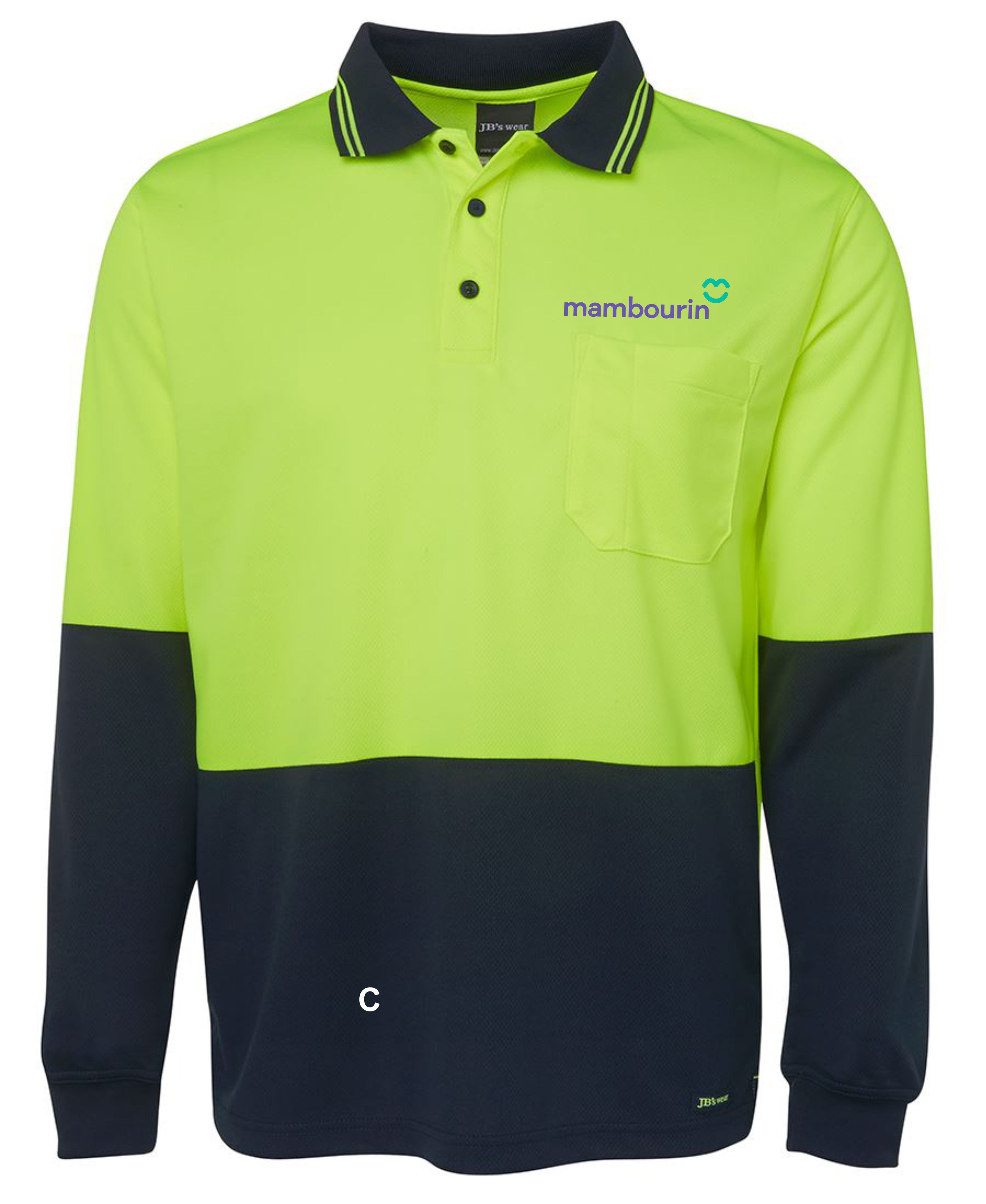 Polo Long Sleeve (Hi Vis)