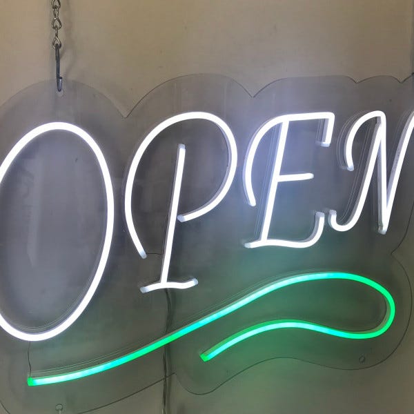 Faux Neon LED OPEN Sign