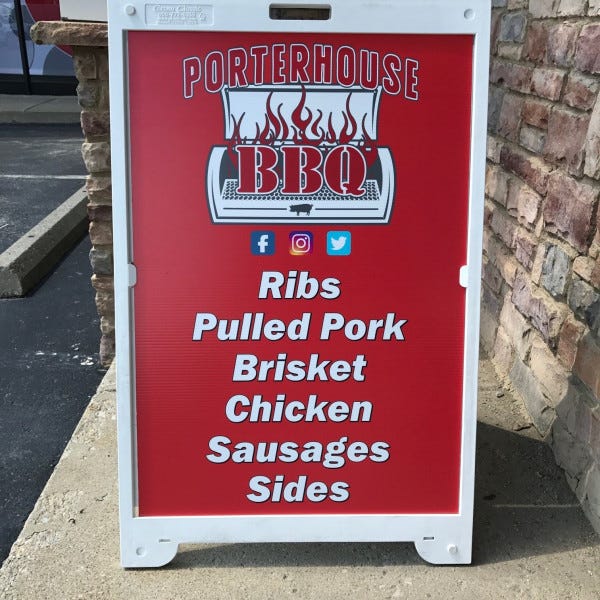 Porter House BBQ Econo Classic A-Frame