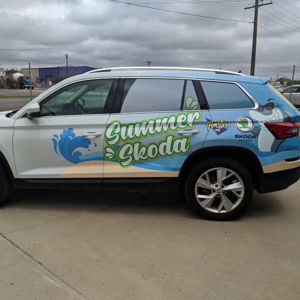 Summer Skoda Partial Wrap