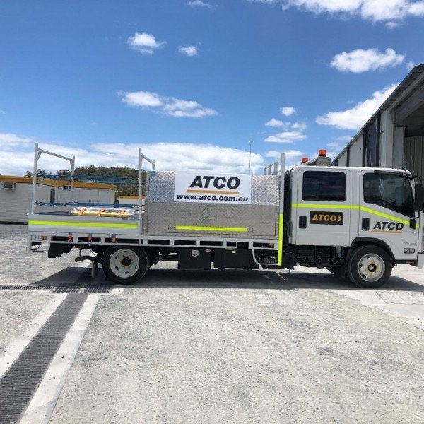 Reflective Vehicle Signage on a truck with reflective tape required on a work site | Signarama