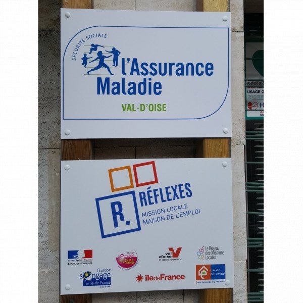 Plaques Dibon pour la CAF et Réflexe 95