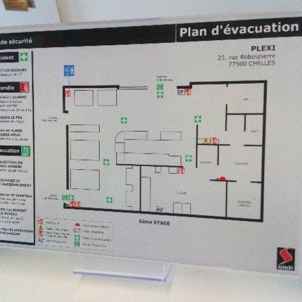 Plan d'évacuation effet givré