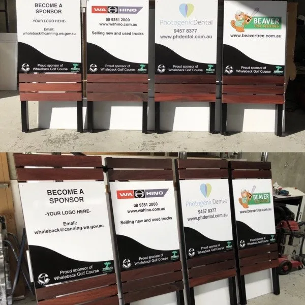 Whaleback Golf Course Sponsor Signs