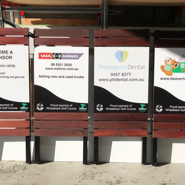 Whaleback Golf Course Sponsor Signs