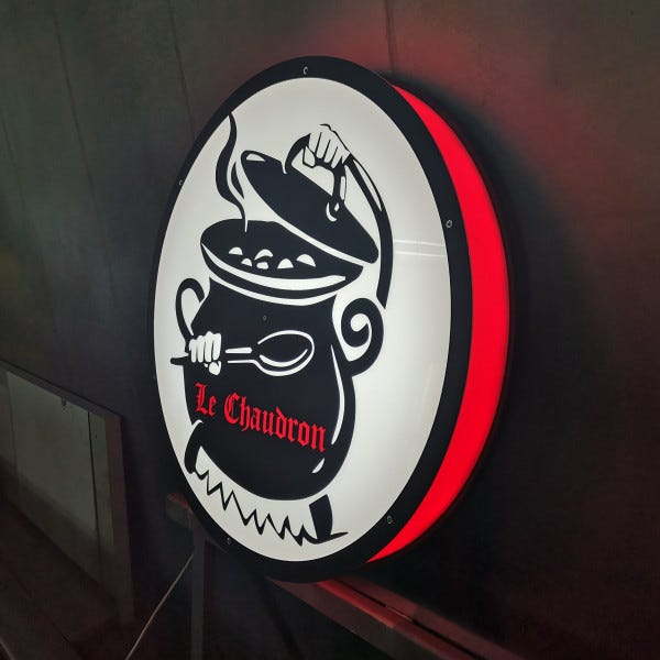 Caisson lumineux Le Chaudron