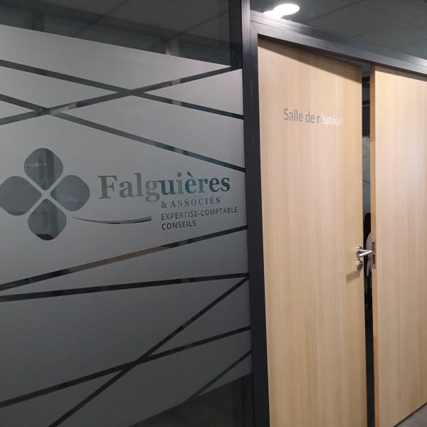 Vitrophanie adhésifs effet verre dépoli Falguières