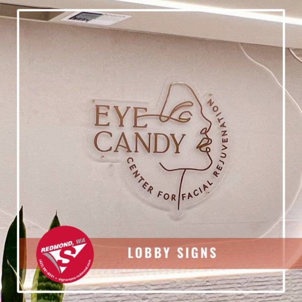 Acrylic Sign for Eye Candy Rejuvenation Center
