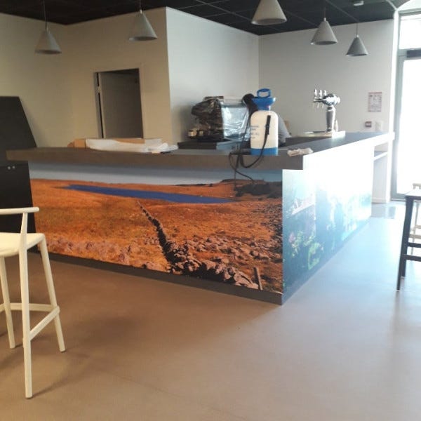 Décors adhésif sur comptoir