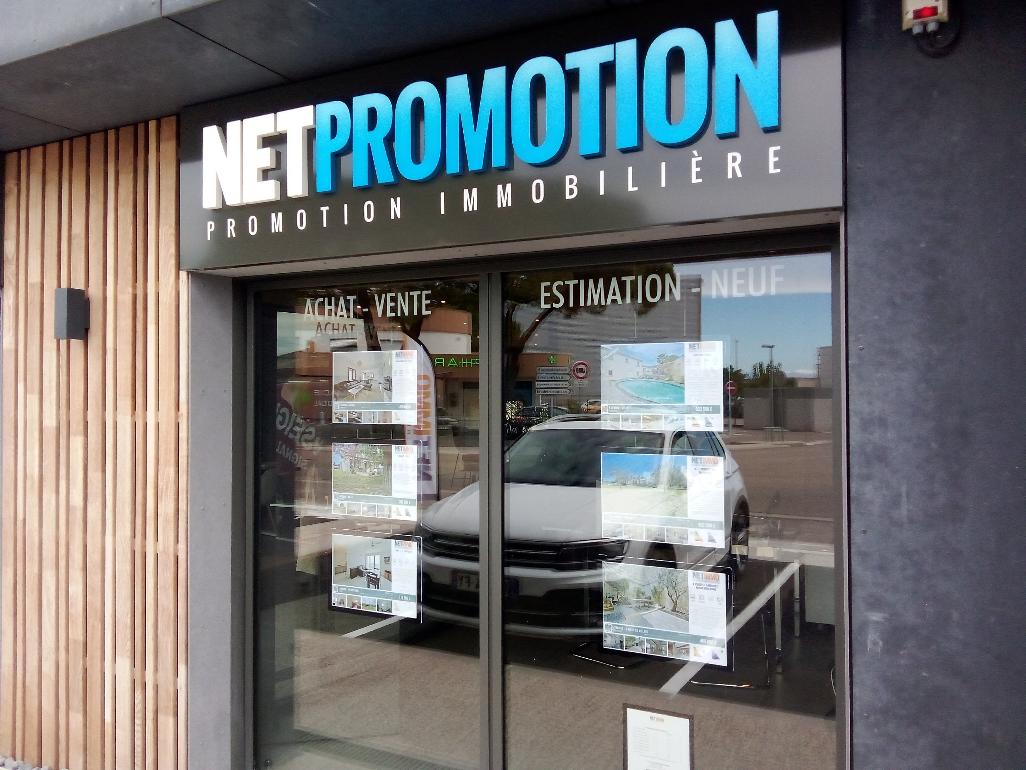ENSEIGNE LUMINEUSE POUR COMMERCE - AGENCE IMMOBILIERE