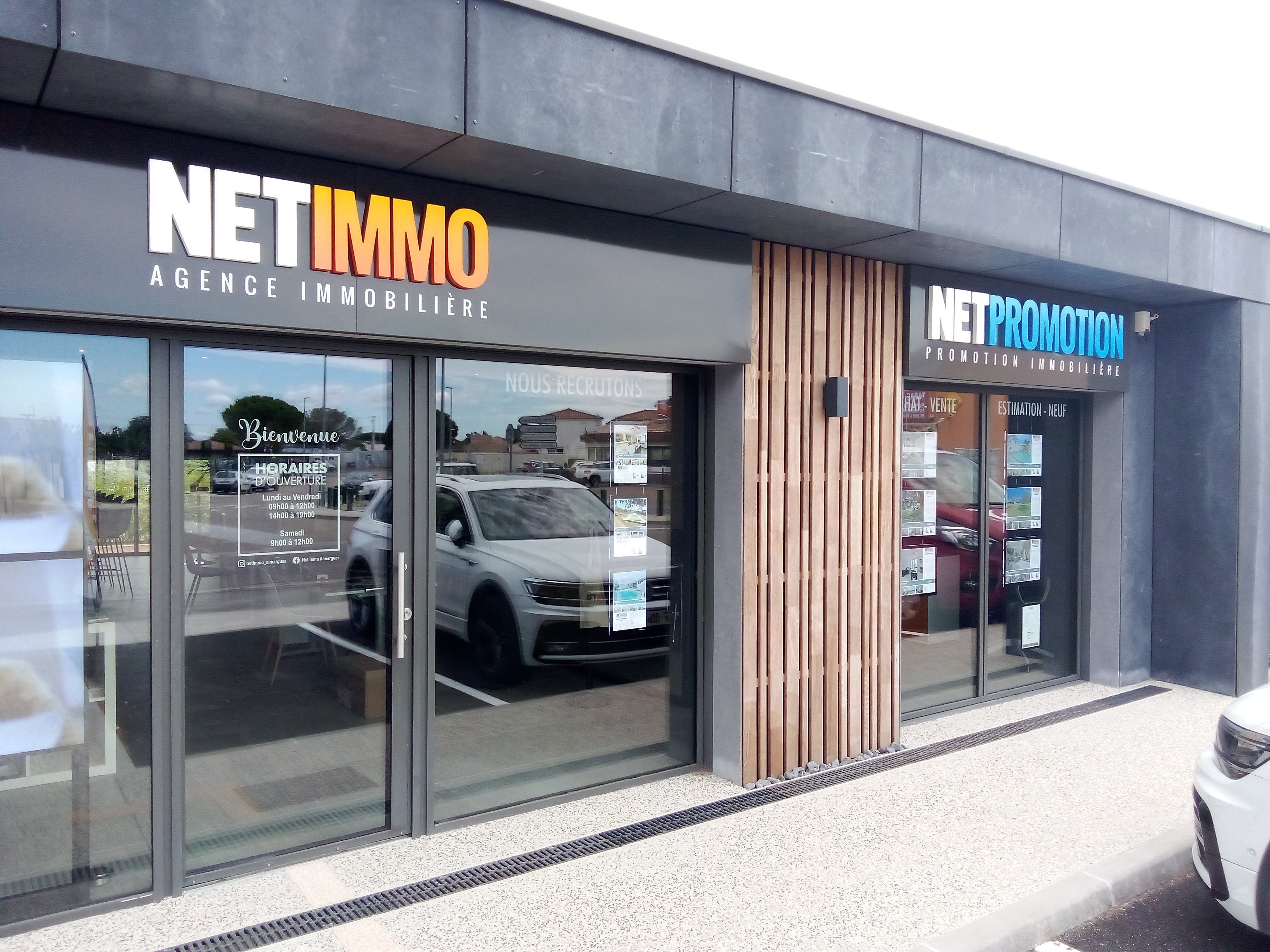 ENSEIGNE LUMINEUSE POUR COMMERCE - AGENCE IMMOBILIERE