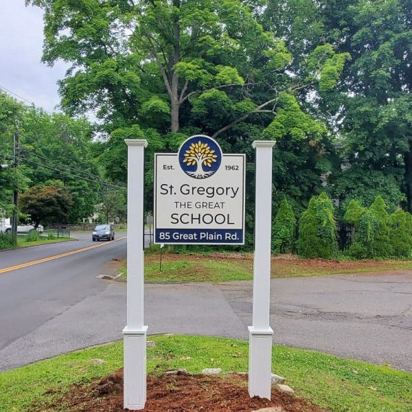 St. Gregory the Great School sign
