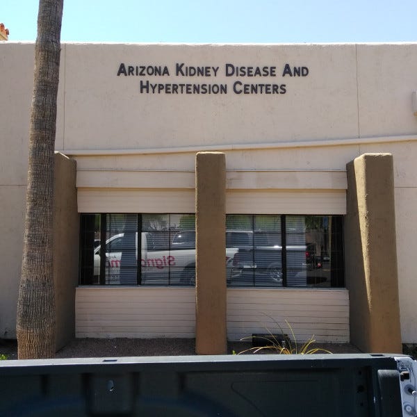 Outdoor sign Arizona Kidney Disease and Hypertension Centers