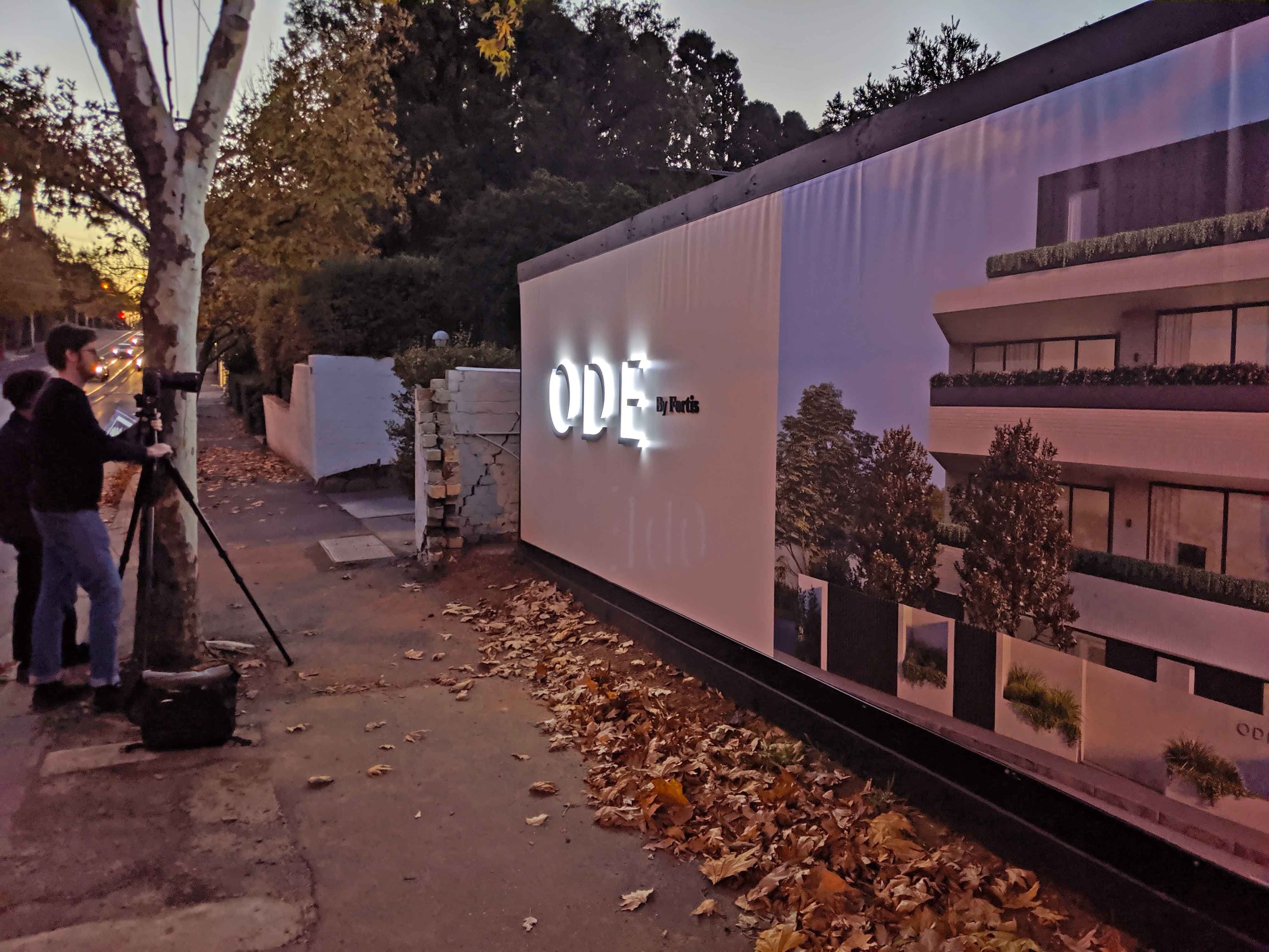 Illuminated Sign Addition to the Fortis ODE Hoarding Banner
