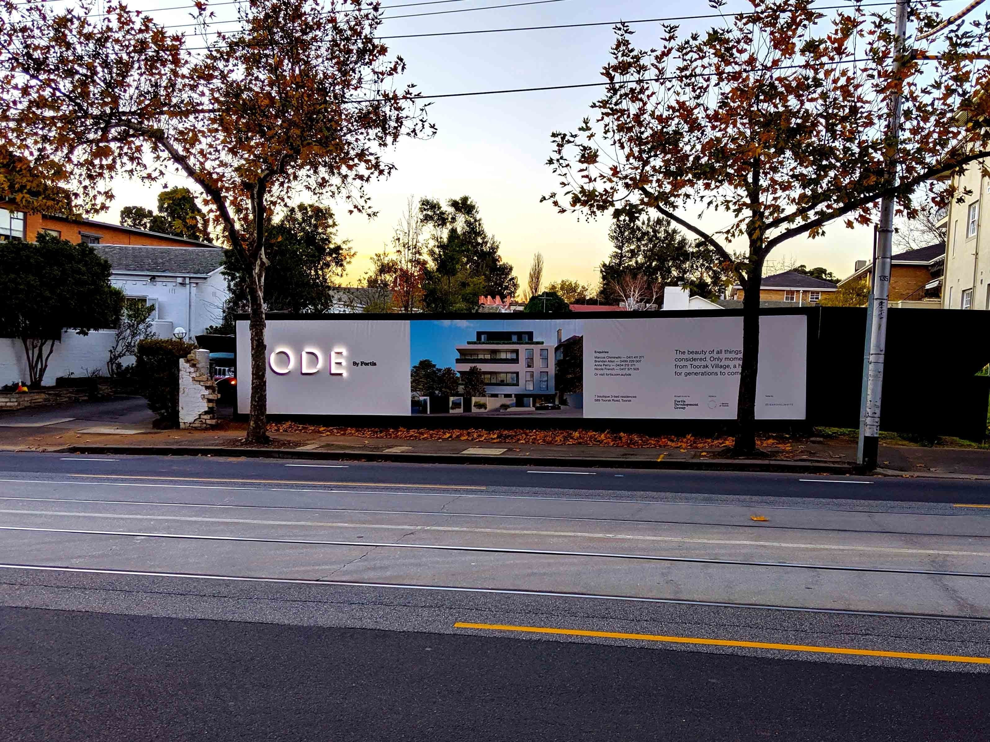 Illuminated Sign Addition to the Fortis ODE Hoarding Banner