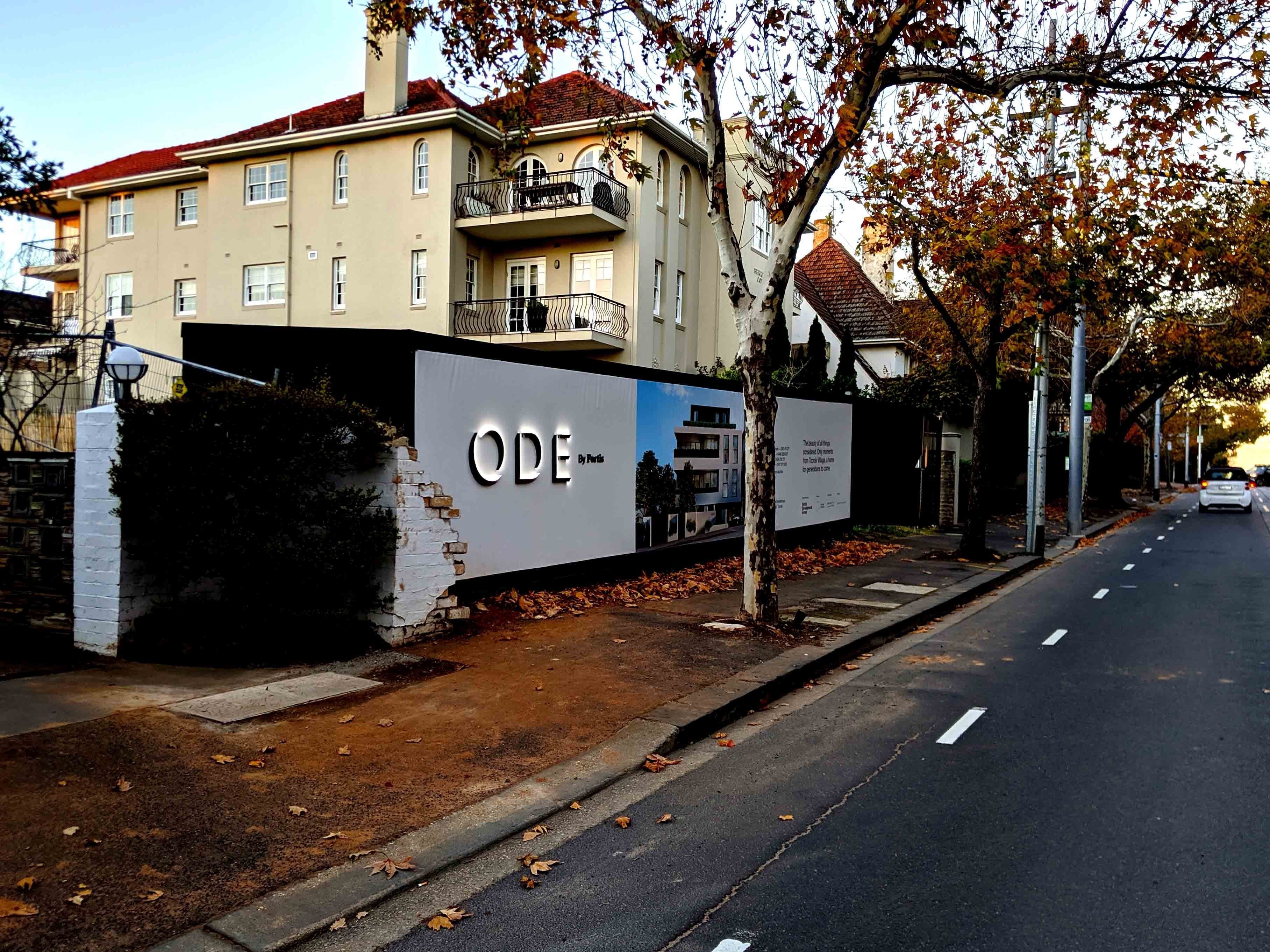 Illuminated Sign Addition to the Fortis ODE Hoarding Banner