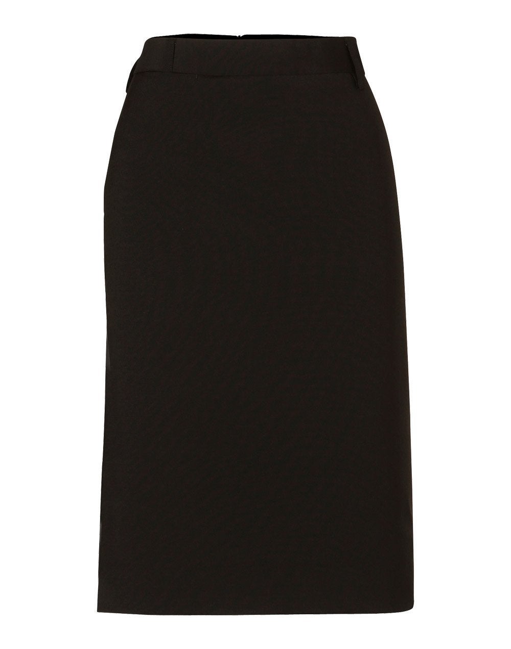 Wool Blend Mid Length Pencil Skirt
