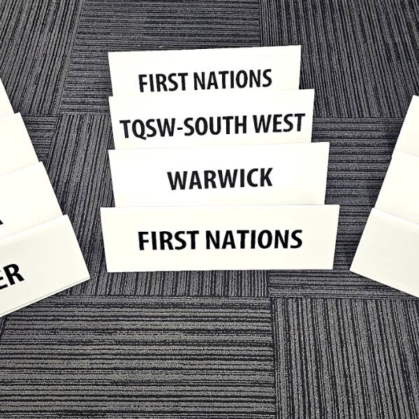 Table Tents and Vinyl Lettering