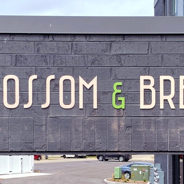 Blossom & Brew Co Dimensional Drive Through Lettering
