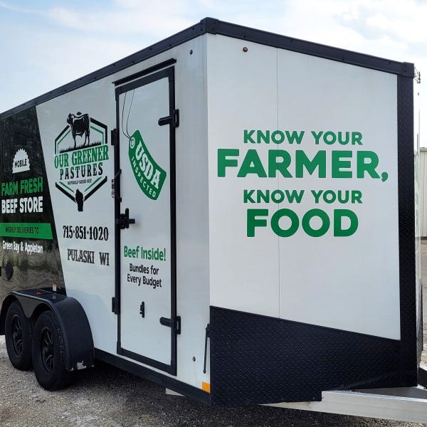 Our Greener Pastures Trailer Graphics _ Passenger Side
